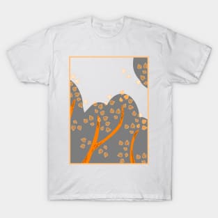 Autumn shrub on a black background T-Shirt